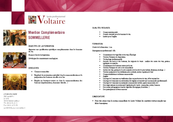 sommellerie Book