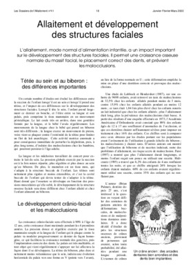 allaitement dysmorphoses faciales Book
