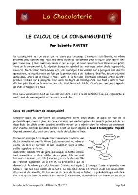 calcul de coefficient de consanguinite Book