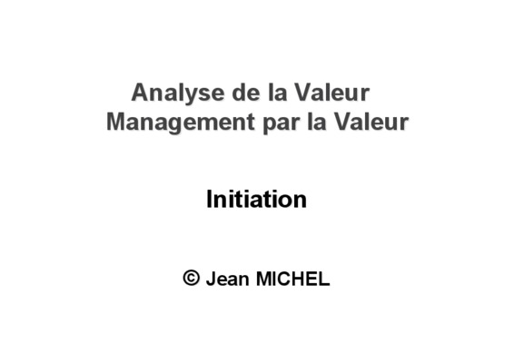 management par valeur Book