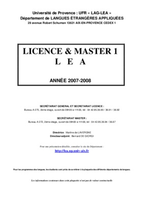 fiche des unites d_enseignements pour la licence professtionnelle a l_essd Book