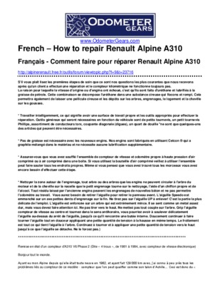 renault alpine Book