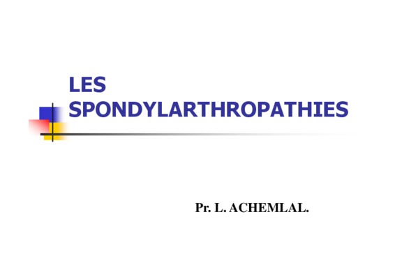 spondylarthropathies Book