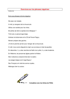 phrases affirmatives et phrases negatives Book