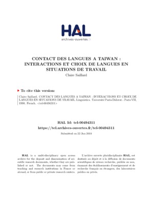 le contact des langues et ses repercution Book