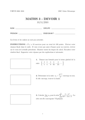 maths devoir bac 2011 Book