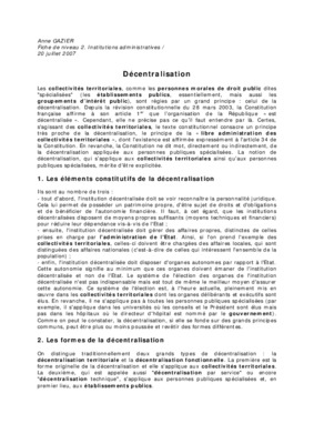 anne gazier decentralisation Book