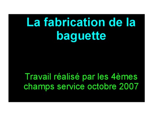 fabrication de la baguette Book