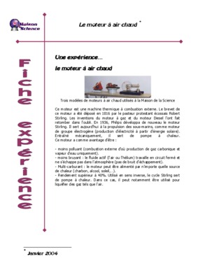 plan moteur a air chaud Book