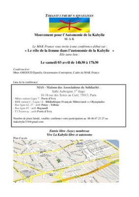 autonomie de la kabylie Book
