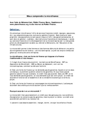 definition de la microfinance Book