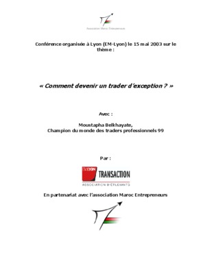 comment devenir un trader d_exception Book