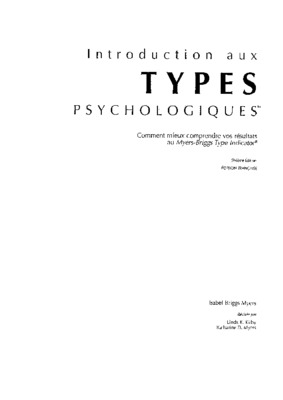 les types psychologiques Book