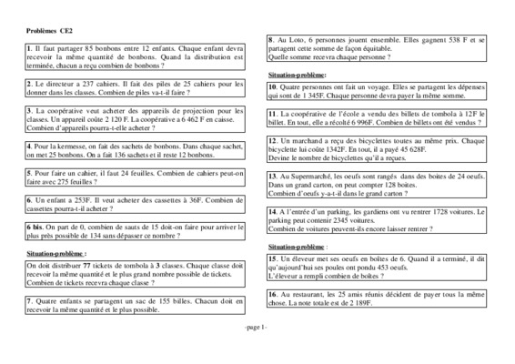 problemes en division pour cm1 Book