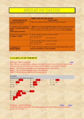 priorite calcul Book