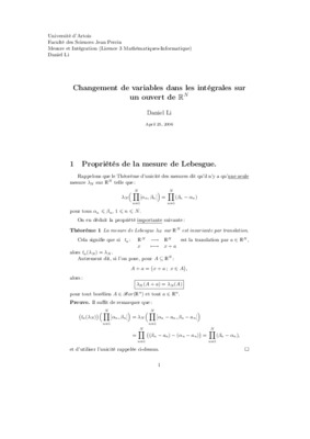 exercices corriges integrales et changement de variables Book