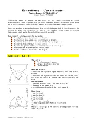 echauffement avant mutch Book