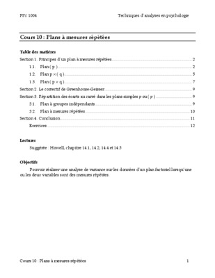 anova mesure repetees avec r Book