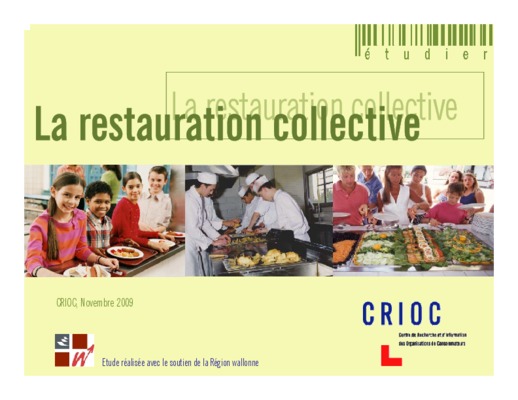 hygiene des restaurants en collectivite Book