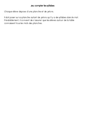compter les syllabes Book