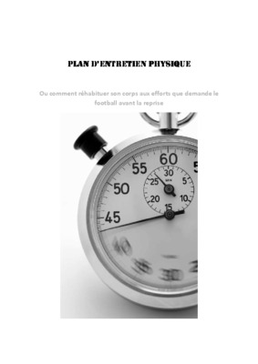 programme preparation football avant saisson Book
