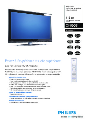 notice philips ambilight pixel plus 2 plasma 52 Book
