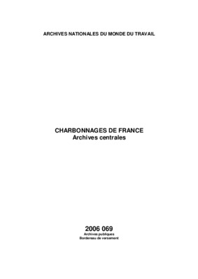 charbonnages Book