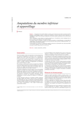appareillage des amputes du membre inferieur Book