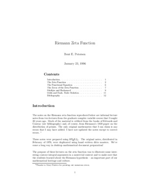 fonctions zeta de riemann exercices Book