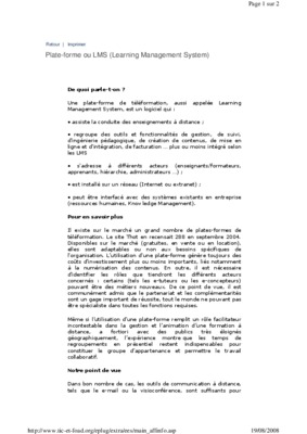 les acteurs de la plate forme e learning Book