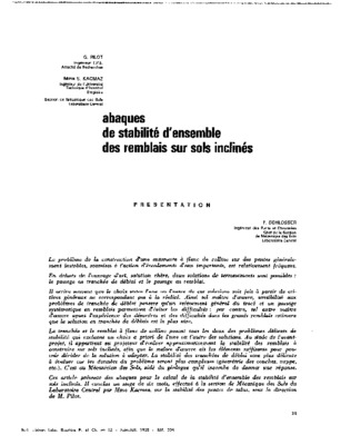 stabilite des remblais Book