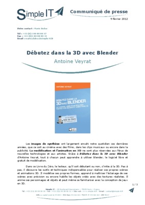 debutez dans la 3d avec blender Book