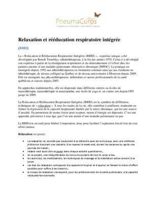 relaxation respiratoire Book