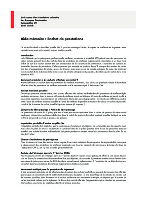 rachat de prestations Book