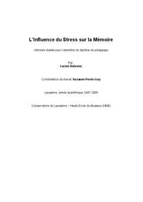 memoire igs stress Book