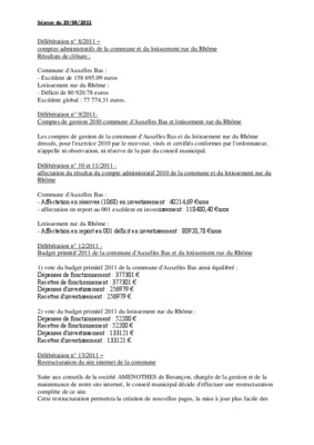 comptes administratifs Book