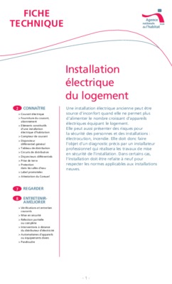 installation electrique du logement Book
