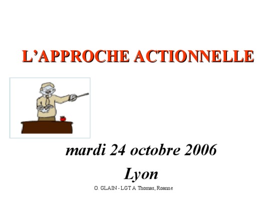 l_approche actionnelle tagliante 2006 Book