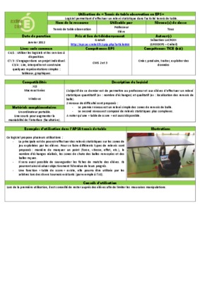 tennis de table observation Book