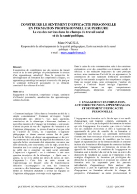 sentiment d_efficacite personnelle Book