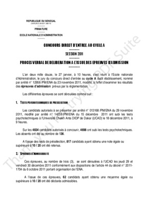 resultat des concours direct session 2011 Book