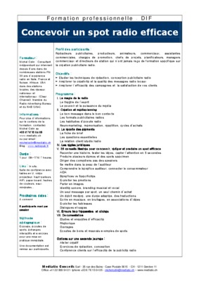 le spot radio Book