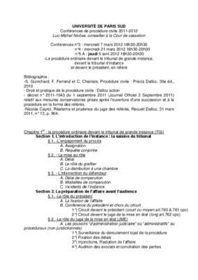 cours de procedure civile universite paris Book