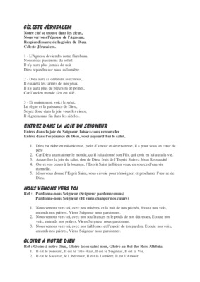 paroles chants j_aime l_eternel Book