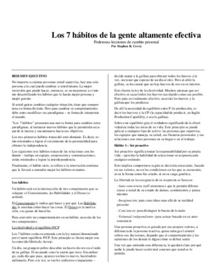 los 7 habitos de la gente efectiva Book