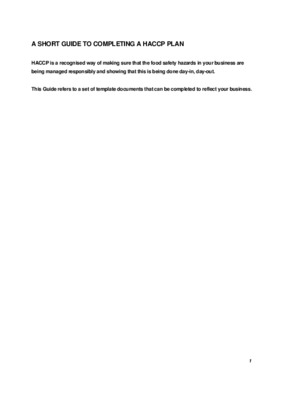 a guide to complete haccp plan Book