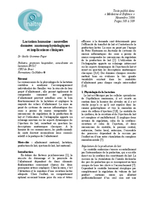 memoire diu lactation humaine et allaitement Book