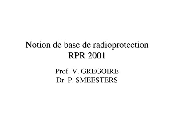 notion de radioprotection Book