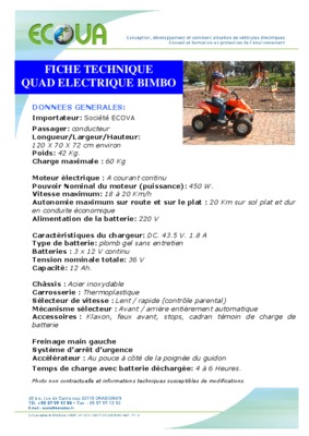 fiche technique moteur quad 107cc Book