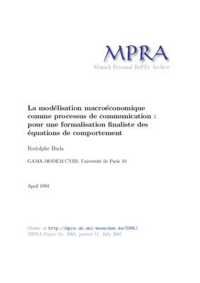 cours de modelisation macroeconomique Book